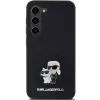 Karl Lagerfeld KLHCS23SSMHKCNPK S23 S911 Hardcase Black Silicone Karl & Choupette Metal Pin