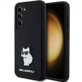 Karl Lagerfeld KLHCS23SSMHCNPK S23 S911 Black Hardcase Silicone Choupette Metal Pin