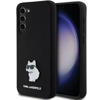 Karl Lagerfeld KLHCS23MSMHCNPK S23+ S916 Black Hardcase Silicone Choupette Metal Pin