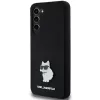 Karl Lagerfeld KLHCS23MSMHCNPK S23+ S916 Black Hardcase Silicone Choupette Metal Pin