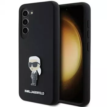 Karl Lagerfeld Ikonik Metal Pin Silicone Case, Samsung Galaxy S23, juoda