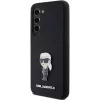 Karl Lagerfeld KLHCS23MSMHKNPK Silikoninis Ikonik Metal Pin dėklas, skirtas Samsung Galaxy S23+, juodas