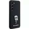 Karl Lagerfeld KLHCS23MSMHKNPK Silikoninis Ikonik Metal Pin dėklas, skirtas Samsung Galaxy S23+, juodas