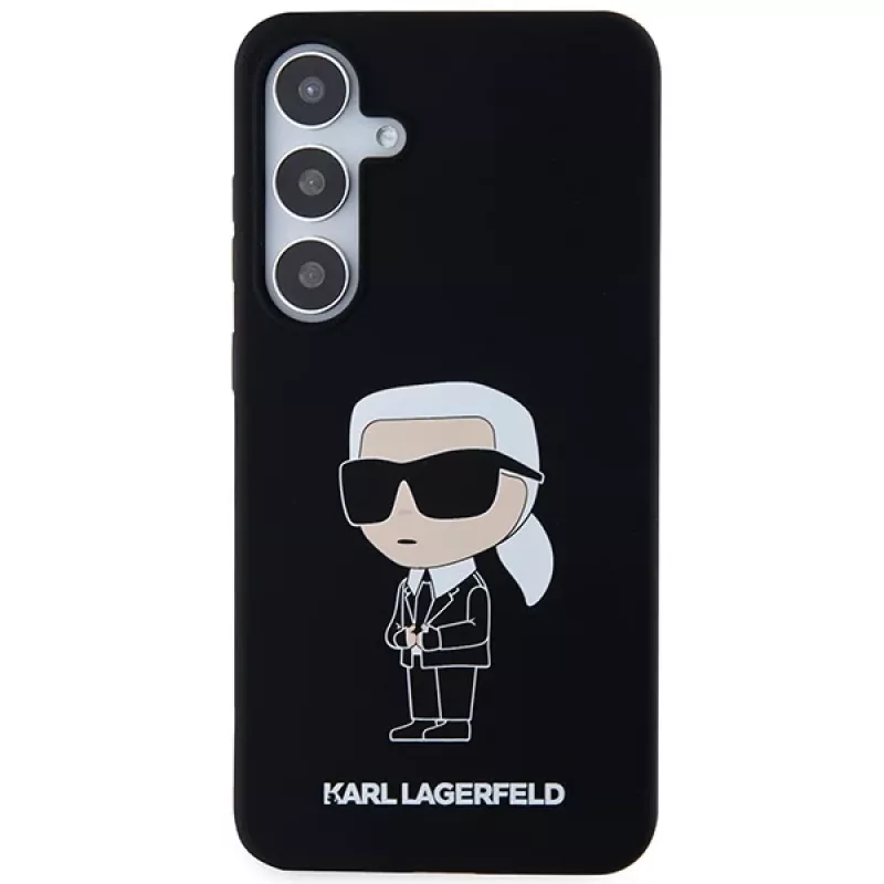 Karl Lagerfeld KLHCS24MSNIKBCK Ikonik Silicone Case, Samsung Galaxy S24+ (SM-S926), juoda