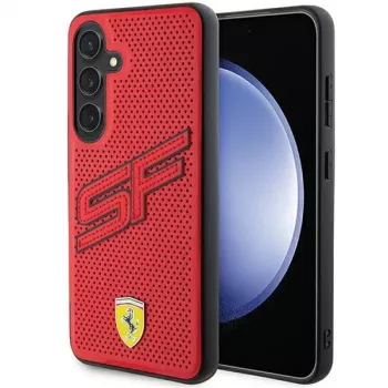 Ferrari FEHCS24SPINR S24 S921 Red Hardcase Big SF Perforated, apsauginis dėklas, skirtas Samsung Galaxy S24