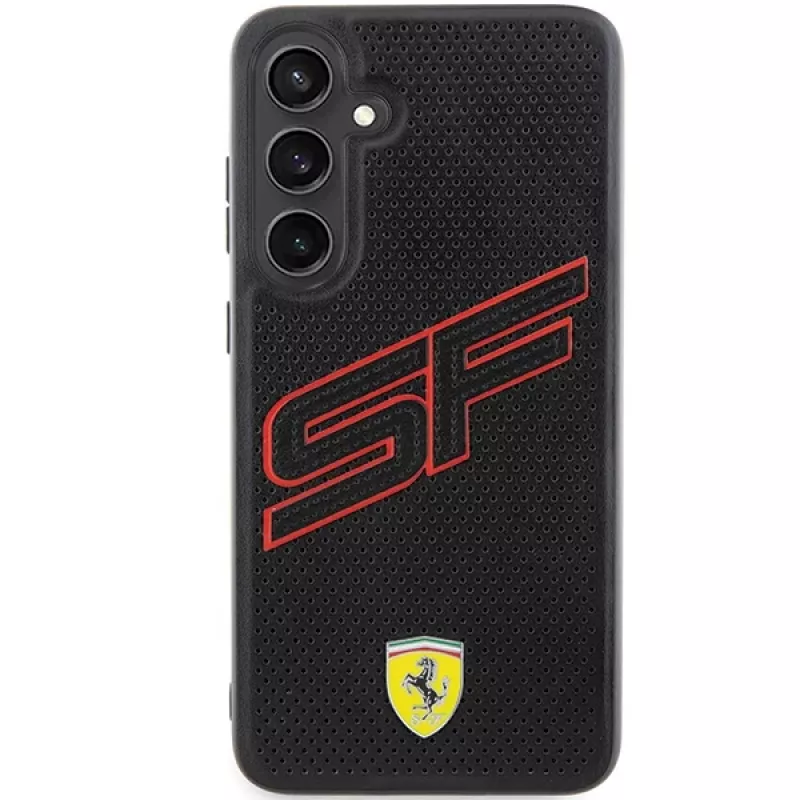Ferrari FEHCS24SPINK S24 S921 Black Hardcase Big SF Perforated for Samsung Galaxy S24