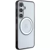 MERCEDES-BENZ MEHMS24S23HUOKC Skaidrus kietas dėklas Samsung Galaxy S24 su atspaustu logotipu ir MagSafe