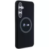 BMW M Collection Silicone Hard Case su žiediniu laikikliu ir MagSafe Samsung Galaxy S24+ (SM-S926) - Juoda
