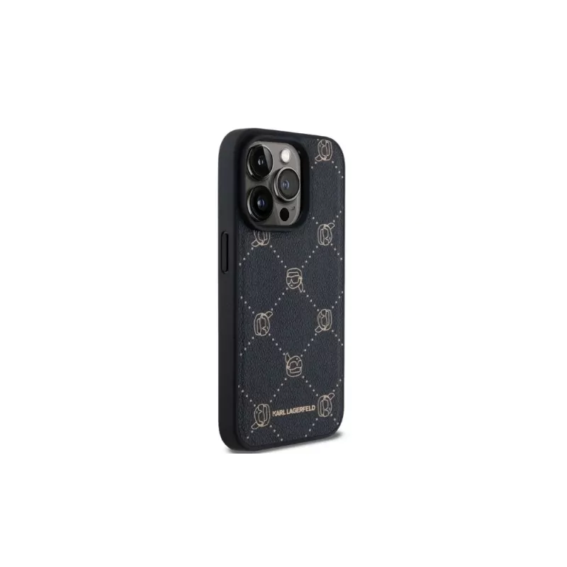 Karl Lagerfeld KLHMP15LPGKHPHK iPhone 15 Pro 6,1 inch Black MagSafe Karl Head Back Cover