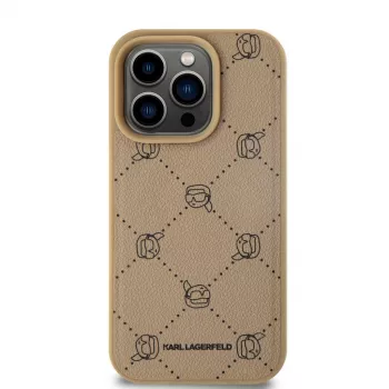 Karl Lagerfeld KLHMP15LPGKHPHE iPhone 15 Pro 6,1 inch Beige MagSafe Karl Head Back Cover
