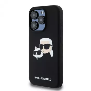 Karl Lagerfeld KLHMP15LSKCHPPLK iPhone 15 Pro 6.1 Black Hardcase Silicone Karl & Choupette MagSafe
