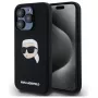 Karl Lagerfeld KLHMP15LSKHPPLK iPhone 15 Pro 6.1 Black Hardcase Silicone Karl Head Print MagSafe