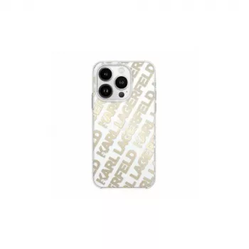 Karl Lagerfeld KLHCP15SHKFOEMD iPhone 15 / 14 / 13 6,1 inch Gold Hardcase IML FulloverLogo