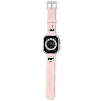 Karl Lagerfeld 3D Rubber Karl & Choupette Heads Apple Watch Strap 38/40/41mm Pink