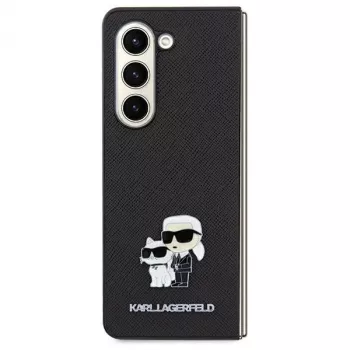 Karl Lagerfeld KLHCSA35SAKCNPK A35 A356 Hardcase Black Saffiano Karl & Choupette Pin, Samsung Galaxy A35 5G
