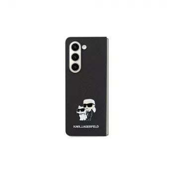 Karl Lagerfeld KLHCSA35SAKCNPK A35 A356 Hardcase Black Saffiano Karl & Choupette Pin, Samsung Galaxy A35 5G