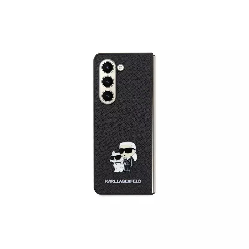 Karl Lagerfeld KLHCSA35SAKCNPK A35 A356 Hardcase Black Saffiano Karl & Choupette Pin, Samsung Galaxy A35 5G