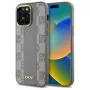 DKNY DKHMP14XPCPVSLE iPhone 14 Pro Max 6,7 inch Hardcase Leather Checkered Mono Pattern MagSafe Beige