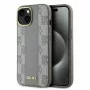 DKNY DKHMP15SPCPVSLE iPhone 15 6,1 inch Beige Hardcase Leather Checkered Mono Pattern MagSafe