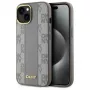 DKNY DKHMP15MPCPVSLE iPhone 15 Plus 6,7 inch Beige Hardcase Leather Checkered Mono Pattern MagSafe