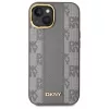 DKNY DKHMP15MPCPVSLE iPhone 15 Plus 6,7 inch Beige Hardcase Leather Checkered Mono Pattern MagSafe