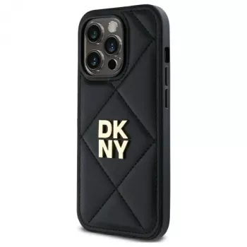 DKNY DKHCP14XPQDSLK Quilted Stack Logo Back Cover, skirta iPhone 14 Pro Max 6,7 inch, juoda