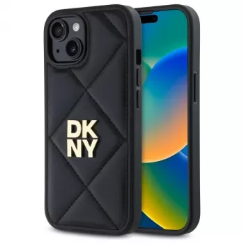DKNY DKHCP15SPQDSLK Quilted Stack Logo Back Cover for Apple iPhone 15 6,1 inch Juoda