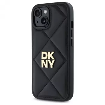 DKNY DKHCP15SPQDSLK Quilted Stack Logo Back Cover for Apple iPhone 15 6,1 inch Juoda