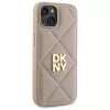 DKNY DKHCP14SPQDSLE Quilted Stack Logo Dėklas, skirtas Apple iPhone 14 6,1 inch Smėlio spalvos