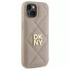DKNY DKHCP15SPQDSLE Quilted Stack Logo dėklas, skirtas iPhone 15 6,1 inch, smėlio spalvos