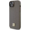 DKNY DKHMP15MPSHRPSW Hardcase Leather Pattern with Metal Logo MagSafe, skirtas iPhone 15 Plus / 14 Plus 6,7 inch rudas