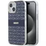 DKNY DKHMP15SHRHSEB Kietas dėklas iPhone 15/14/13 6,1 inch Mėlynas Mono & Stripe IML MagSafe
