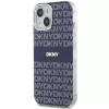 DKNY DKHMP15SHRHSEB Kietas dėklas iPhone 15/14/13 6,1 inch Mėlynas Mono & Stripe IML MagSafe