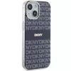 DKNY DKHMP15SHRHSEB Kietas dėklas iPhone 15/14/13 6,1 inch Mėlynas Mono & Stripe IML MagSafe