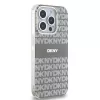 DKNY DKHMP15LHRHSEE Kietasis dėklas, skirtas Apple iPhone 15 Pro 6,1 inch, smėlio spalvos, IML Mono & Stripe, MagSafe