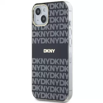 DKNY DKHMP15MHRHSEK „Hard Case“ „iPhone 15 Plus“ / „14 Plus“ 6,7 inch juodas, IML „Mono & Stripe“ su „MagSafe“