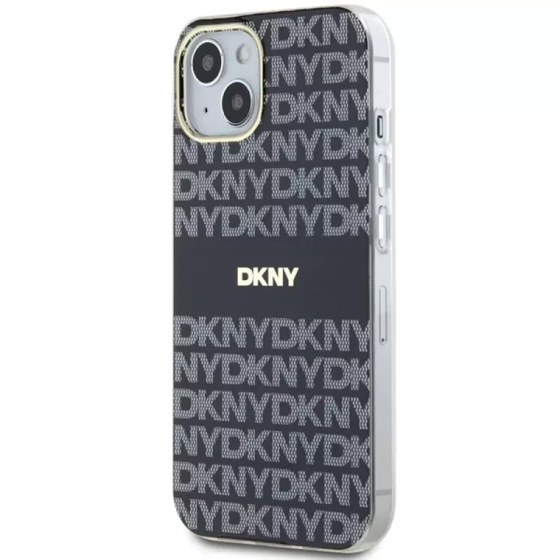 DKNY DKHMP15MHRHSEK „Hard Case“ „iPhone 15 Plus“ / „14 Plus“ 6,7 inch juodas, IML „Mono & Stripe“ su „MagSafe“