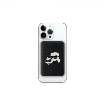 Karl Lagerfeld belaidis power bank 5000 mAh 15 W MagSafe juodas Karl & Choupette galvos smeigtukas KF002166