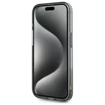 Karl Lagerfeld KLHMP15LHLSCHK iPhone 15 Pro 6.1 Hardcase IML Metal Choupette Head MagSafe Black