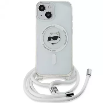 Karl Lagerfeld KLHMP14SHCCHNT iPhone 14 / 13 / 15 6.1 Hardcase Transparent IML Choupette Head & Cord Magsafe