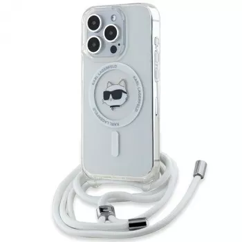 Karl Lagerfeld KLHMP14XHCCHNT iPhone 14 Pro Max 6,7 inch Hardcase Transparent IML Choupette Head & Cord Magsafe