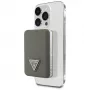 GUESS Grained Triangle Wireless Power Bank 5000mAh 15W USB-C MagSafe Brown