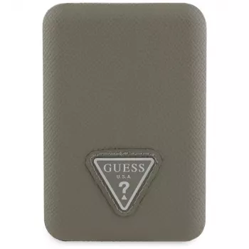 GUESS Grained Triangle Wireless Power Bank 5000mAh 15W USB-C MagSafe Brown