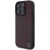 MERCEDES-BENZ Wood Imitation Leather Hard Case for Apple iPhone 16 Pro Max 6,9 inch Red MagSafe