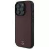 Mercedes-Benz MEHMP16L23RBARR Kietasis dėklas, skirtas iPhone 16 Pro 6,3 inch, raudona, tekstūruota ir lygi oda, MagSafe