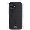 Mercedes-Benz MEHMP16S23RCMK Kietas Dėklas, skirta iPhone 16 6,1 inch, Juoda, Lygi Oda, MagSafe