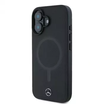 Mercedes-Benz MEHMP16M23RCMK iPhone 16 Plus 6,7 inch Black Hardcase Smooth Leather MagSafe