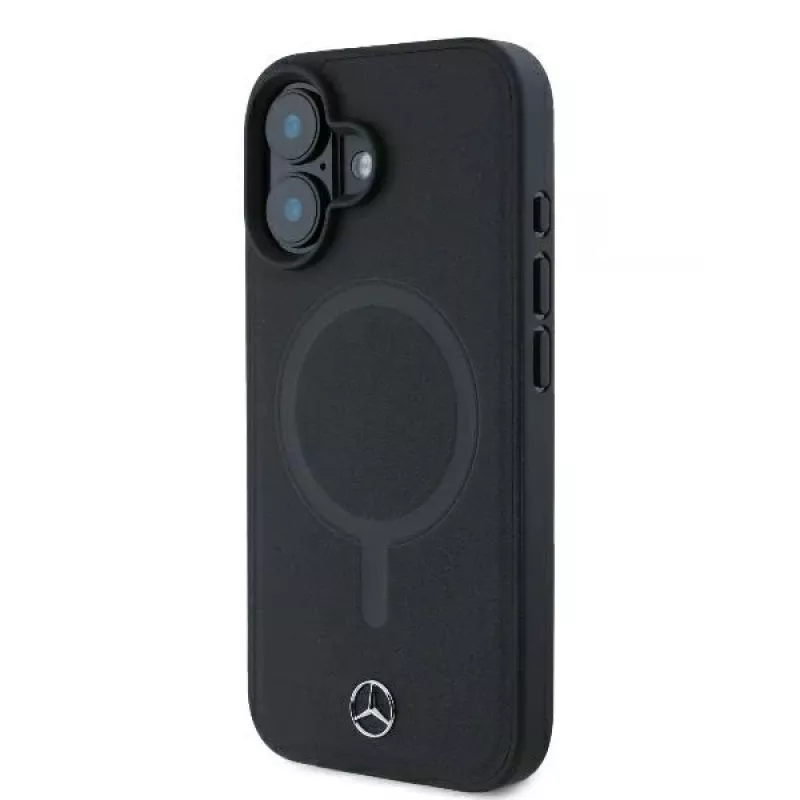 Mercedes-Benz MEHMP16M23RCMK iPhone 16 Plus 6,7 inch Black Hardcase Smooth Leather MagSafe