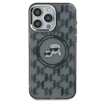 Karl Lagerfeld KLHMP16LHMCKMHK iPhone 16 Pro 6,3 col. juodas IML Monogram Karl & Choupette Head MagSafe dėklas