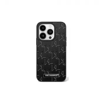 Karl Lagerfeld KLHMP16SPKHPORPK Hardcase Hot Stamp Magsafe, skirta iPhone 16 6,1 colio, juoda